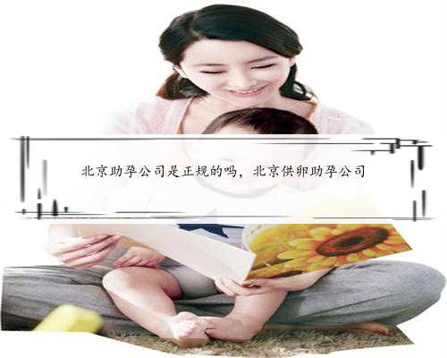 北京助孕公司是正规的吗，北京供卵助孕公司